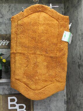 NWT Home Weavers Plush Cotton Bath Rug Mat Teracotta Orange 21x24